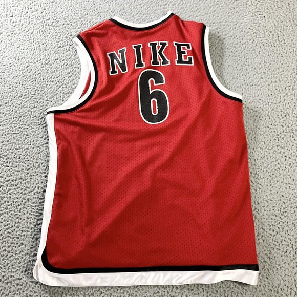 Nike Jersey Mens Medium Red Mesh Limited Edition 6 Basketball Tank Sleeveless - Picture 10 of 10